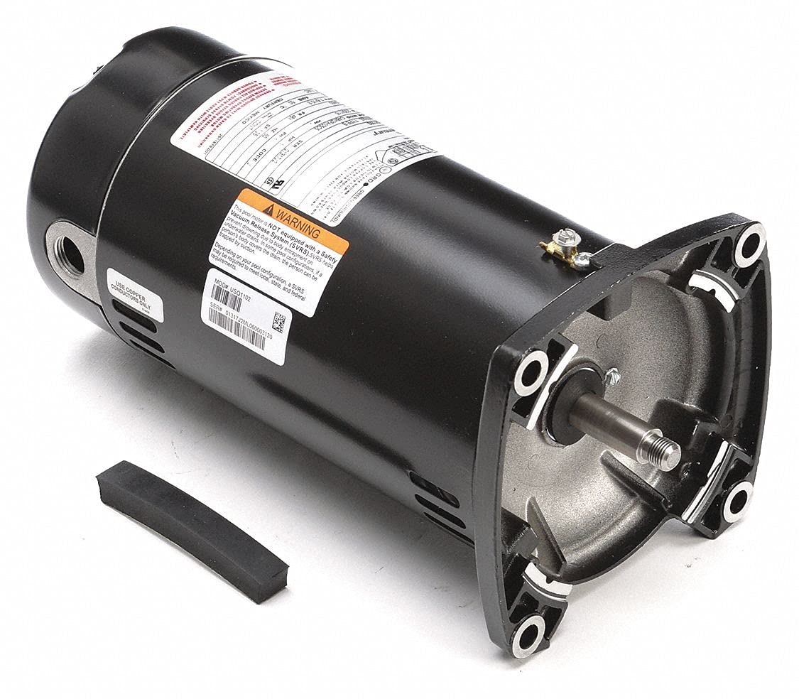 Century 1 HP Square Flange Pool Pump Motor, Capacitor-Start, 3450 Nameplate RPM, 115/230 Voltage, 48Y Frame - USQ1102